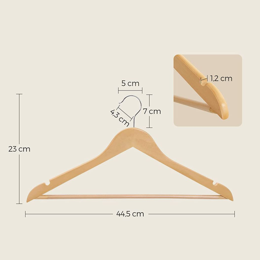 Eros træbøjle - 20 stk.