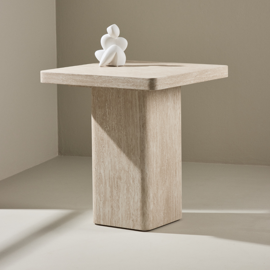 Qvart sidebord beige