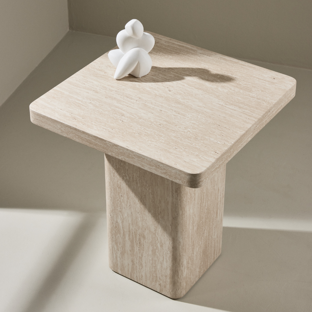 Qvart sidebord beige