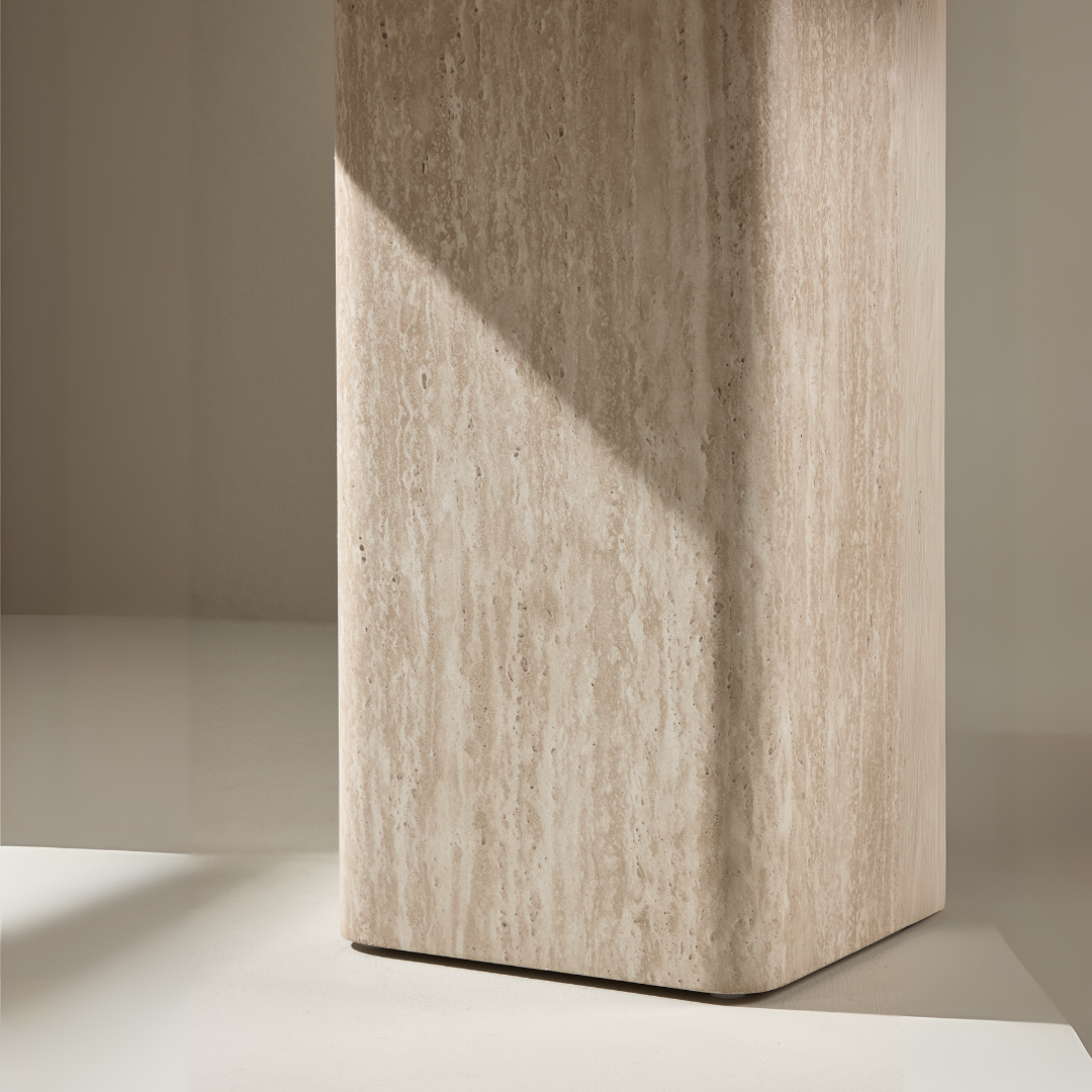 Qvart sidebord beige