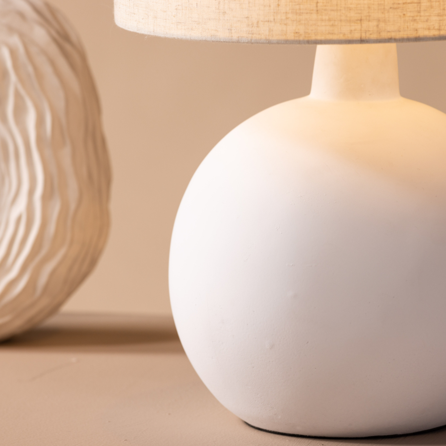 Torcello Bordlampe Hvid/Beige