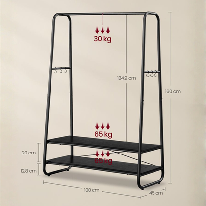Lomi garderobestativ Sort