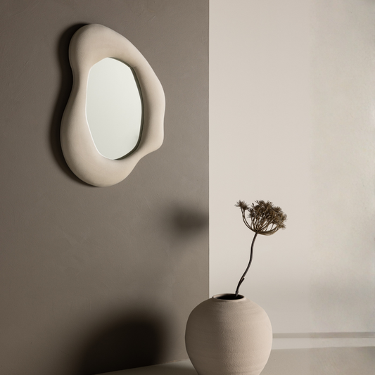 Louisville spejl 70 CM Beige