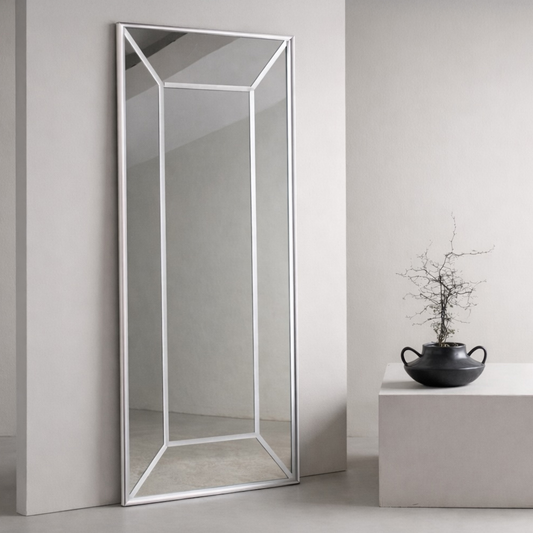 Lojf spejl 180 CM Sølv