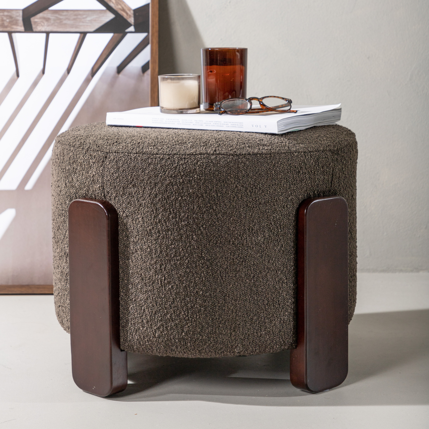 Coffey puf Mørkegrå