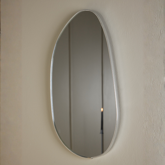 Borgholm spejl 55 CM Sølv