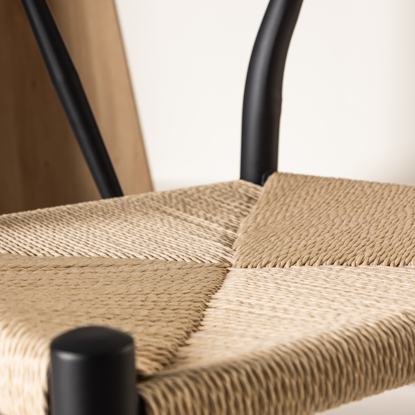 Alfons spisebordsstol Sort & Beige