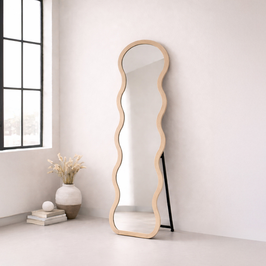 Loui spejl 158 CM Beige