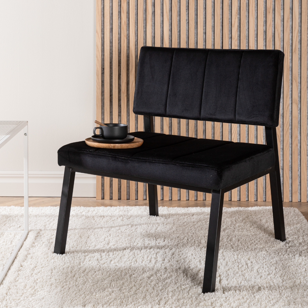 Monett loungestol Sort