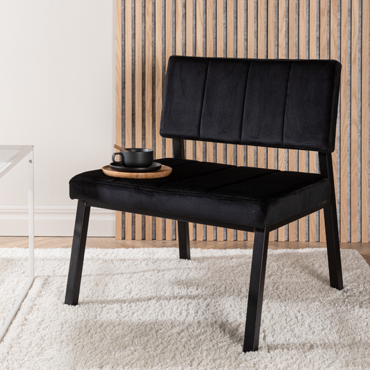 Monett loungestol Sort