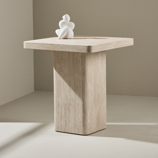 Qvart sidebord beige